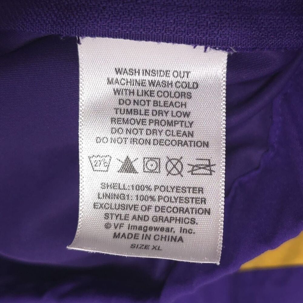 Minnesota Vikings NFL Team‎ Apparel Size XL Embroidered Pullover Jacket Vintage - Picture 10 of 10